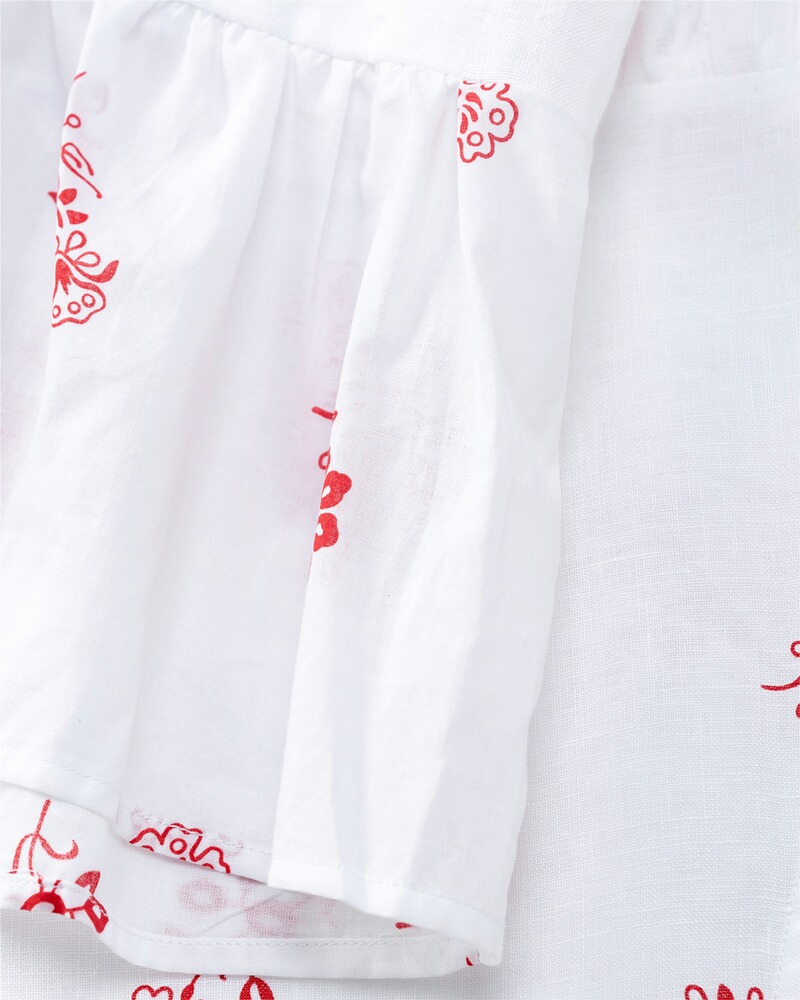 Leinen-Kleid mit Blumenmuster, REITMAYER