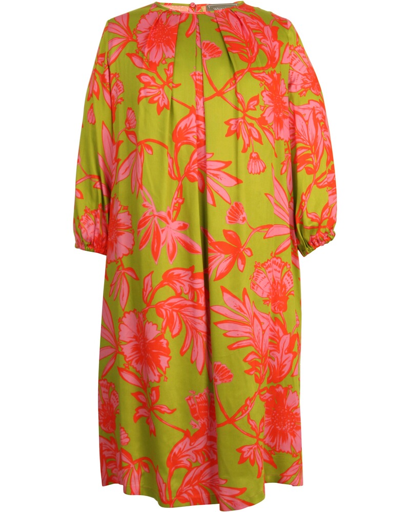 3/4-Arm-Kleid mit Allover-Blumenmuster