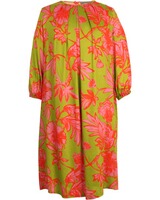 3/4-Arm-Kleid mit Allover-Blumenmuster, White Label