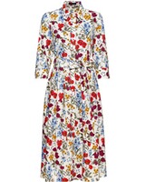 Midi-Kleid mit floralem Allover, HIGHMOOR