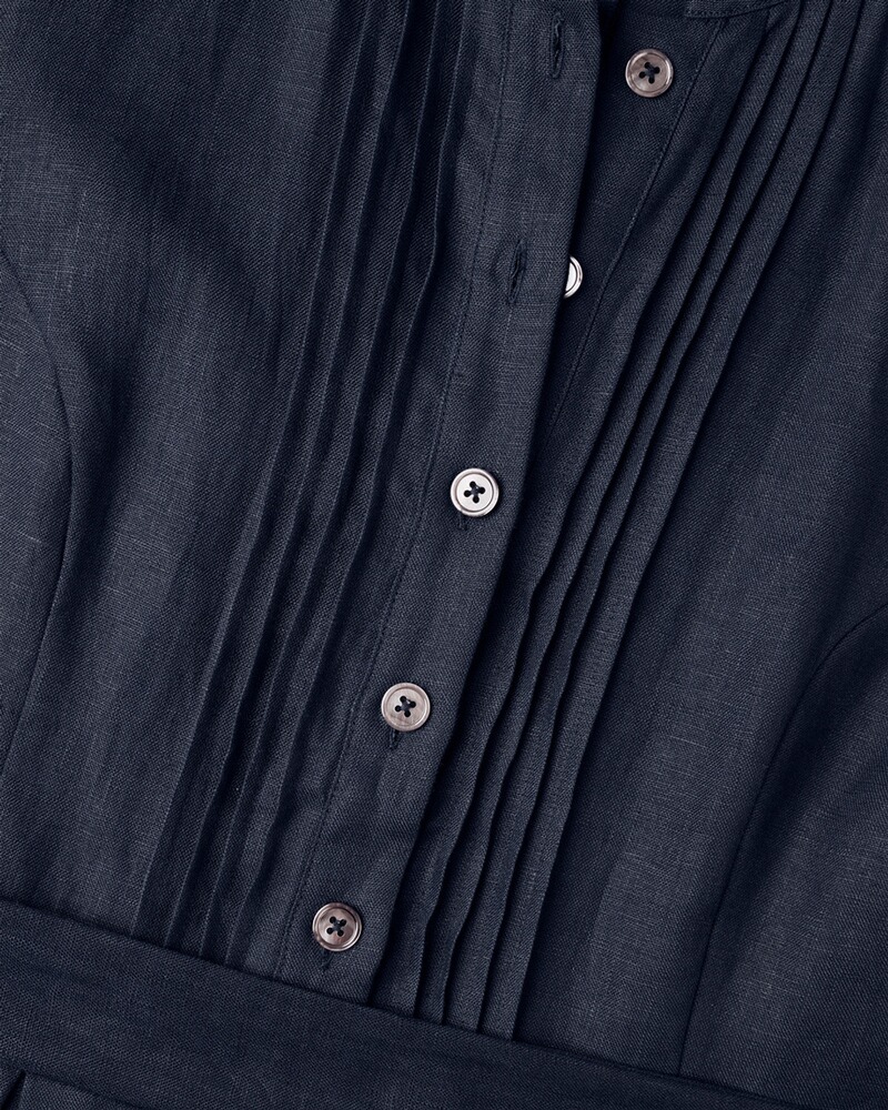 Halbarm-Kleid mit Gürtel, Luis Steindl