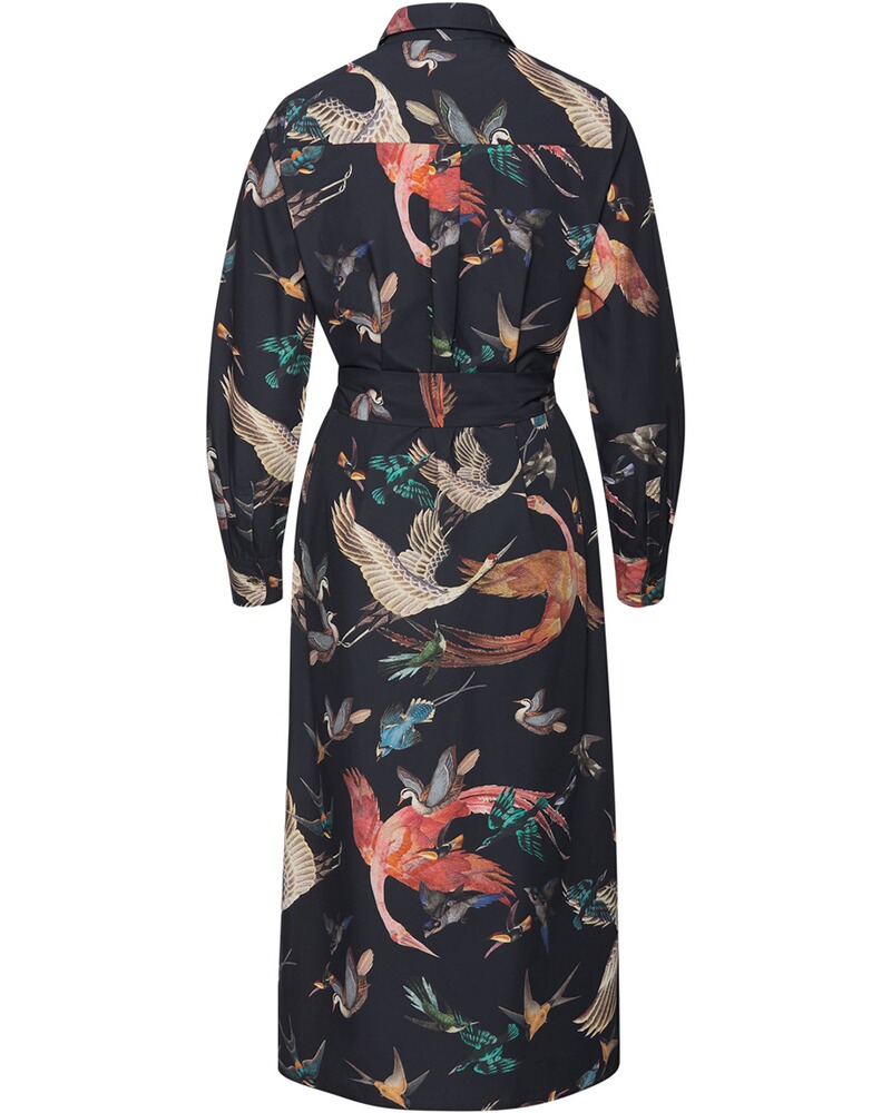 Hemdblusenkleid mit Vogelmotiven, Brigitte von Schönfels