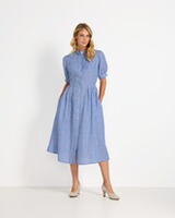 Hochgeschlossenes Leinenkleid, REITMAYER