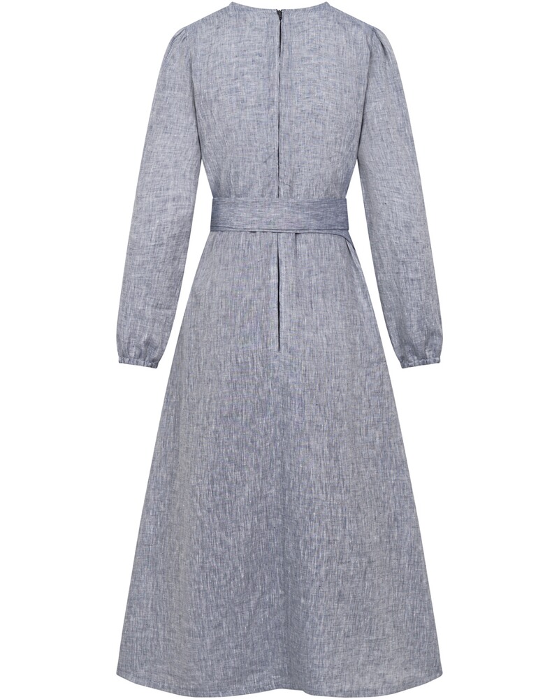 Leinen-Wickelkleid Kari, FELICITAS