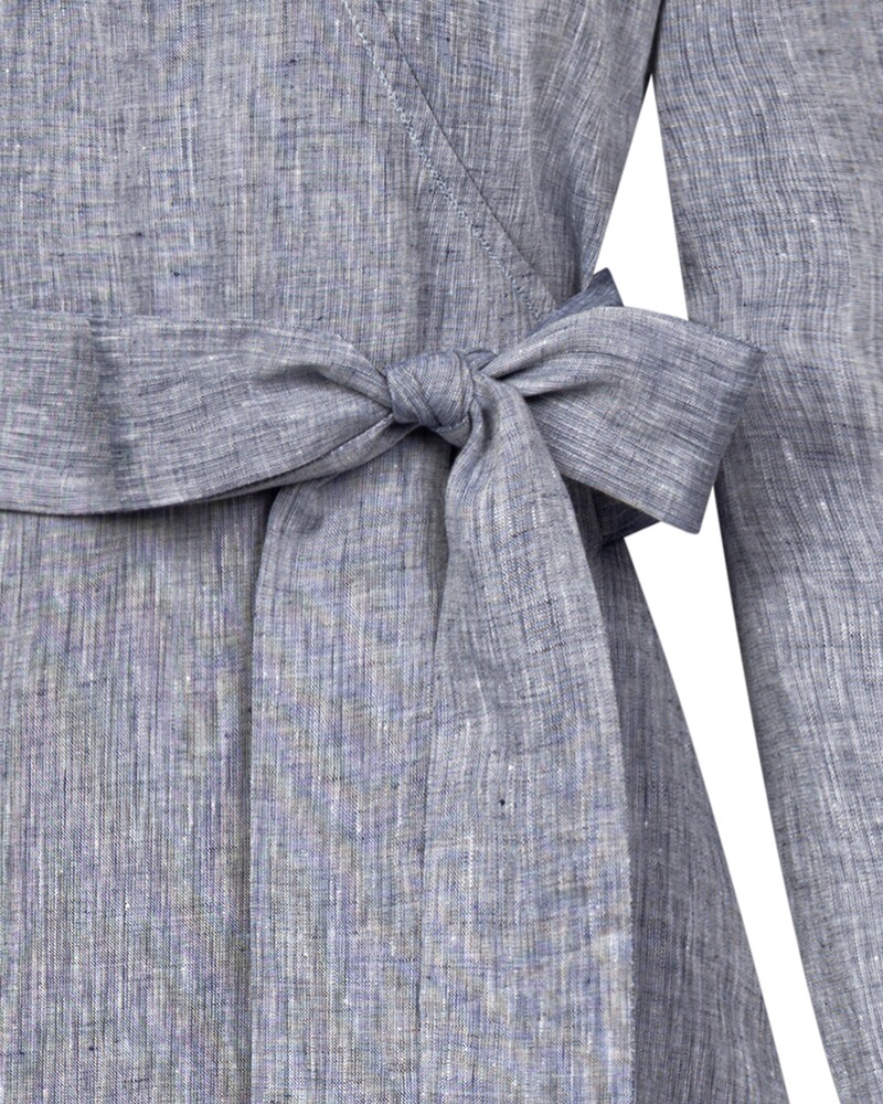 Leinen-Wickelkleid Kari, FELICITAS