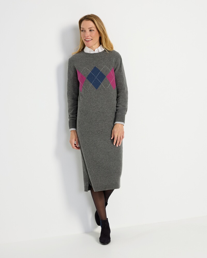 Argyle-Strickkleid, HIGHMOOR