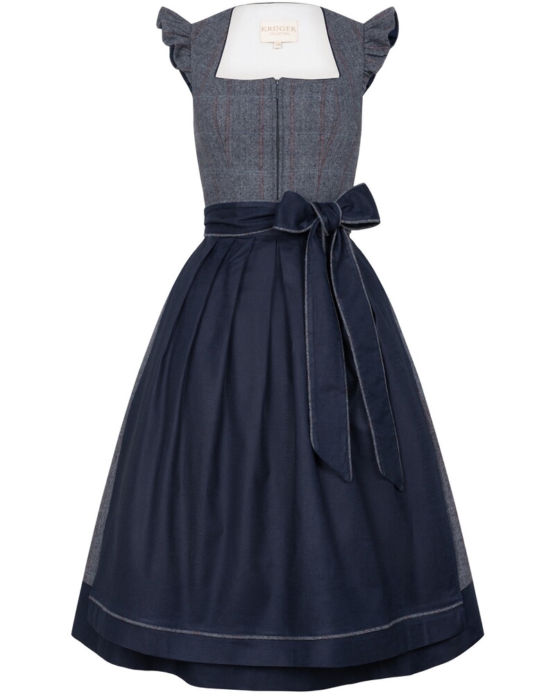 Karo-Dirndl Blau - Skye Romance - Krüger x Victoria Swarovski