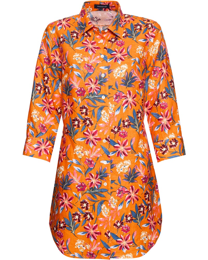 Lange Bluse mit Blumenmuster