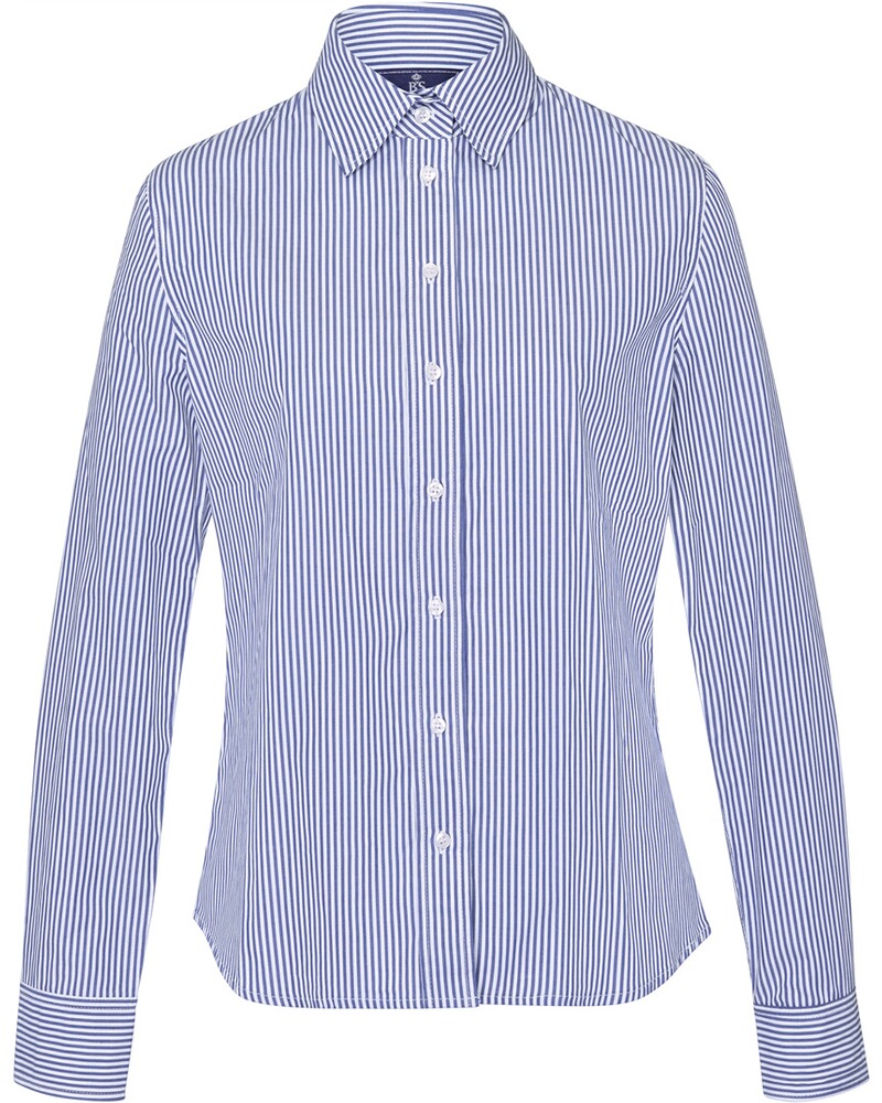 Popelinebluse mit Streifen