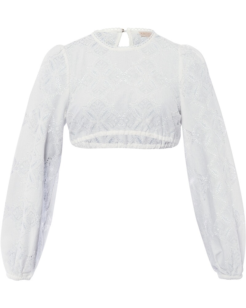 Langarm-Dirndlbluse aus Spitze
