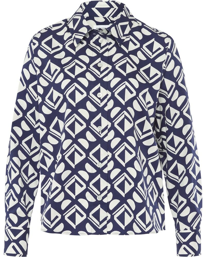 Hemdbluse mit Allover-Print