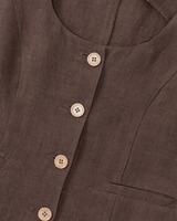 Blusentop aus Leinen, HIGHMOOR