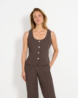 Blusentop aus Leinen, HIGHMOOR