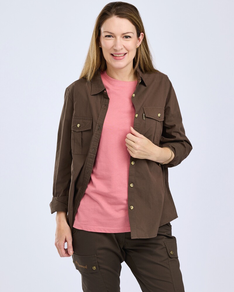 Bluse InsectSafe Poplin, Pinewood