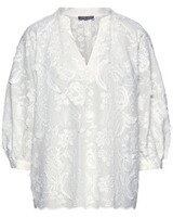 Schlupfbluse mit Blumenstickerei, White Label