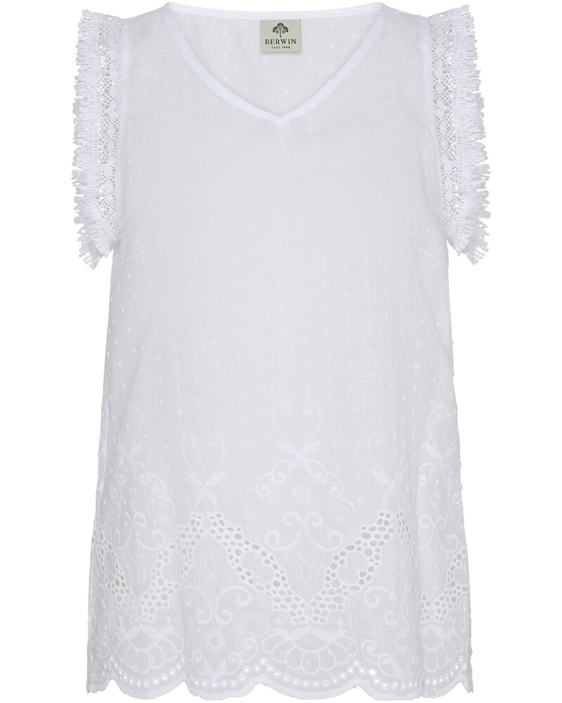 Blusenshirt mit Lochstickerei