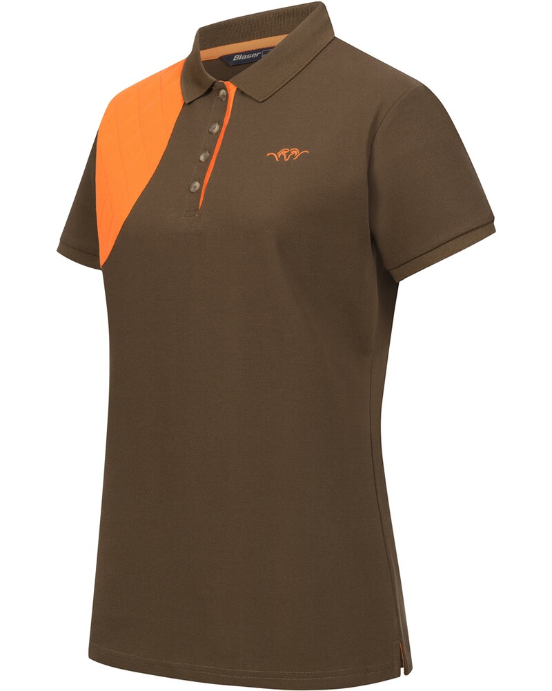 Damen Poloshirt Shooting Patch, Blaser Outfits
