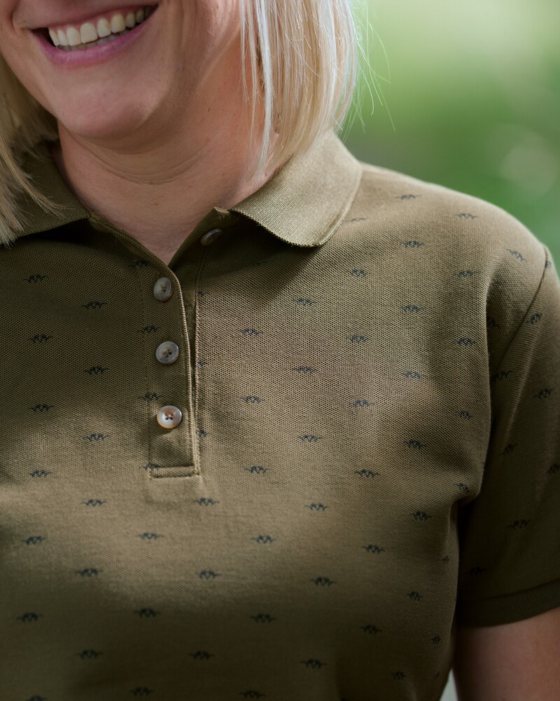 Damen Poloshirt Allover, Blaser Outfits