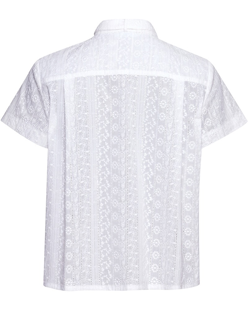 Kurzarm-Stehkragenbluse Beline, FELICITAS