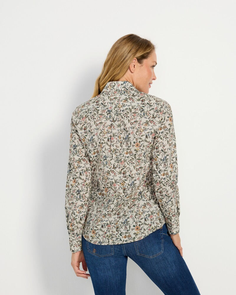 Popeline-Bluse mit Blumenmuster, Brigitte von Schönfels