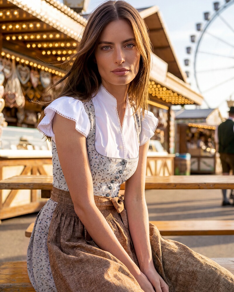 Dirndlbluse mit Flügelarm, Almsach