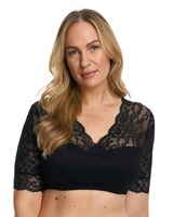 Halbarm-Dirndlbluse mit V-Ausschnitt, susa