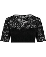 Halbarm-Dirndlbluse mit V-Ausschnitt, susa