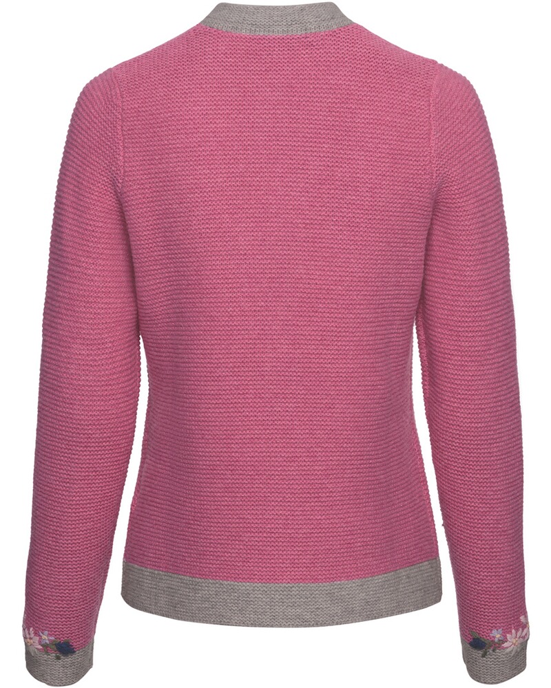 Linksstrickjacke mit Blümchen, Luis Steindl