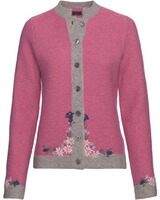 Linksstrickjacke mit Blümchen, Luis Steindl