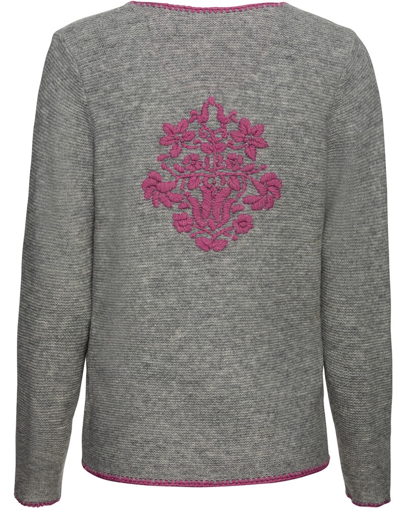 Linksstrickjacke mit Blumenstick, REITMAYER