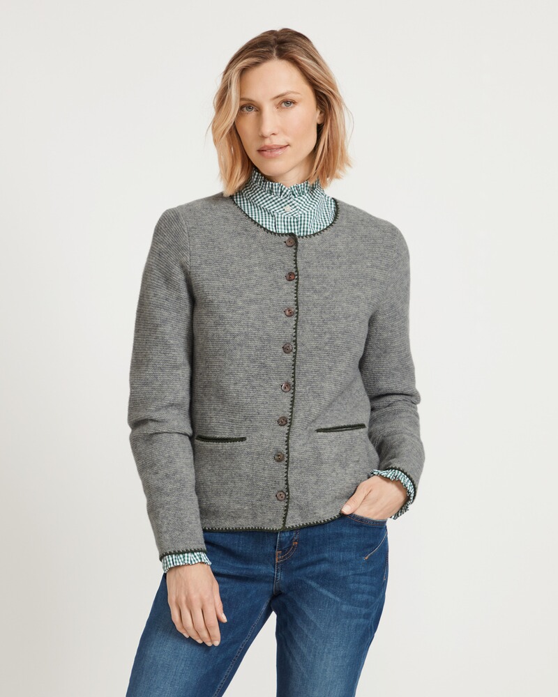 Strickcardigan mit Rückenstickerei, REITMAYER