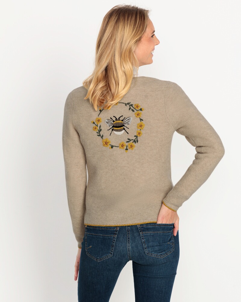 Linksstrickjacke mit Rückenstick, REITMAYER