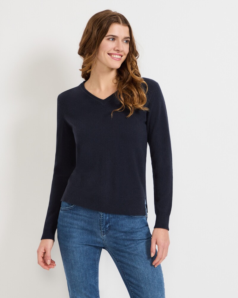 Kaschmir V-Pullover, Brigitte von Schönfels
