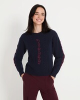 Pullover mit Blumenstickerei, REITMAYER