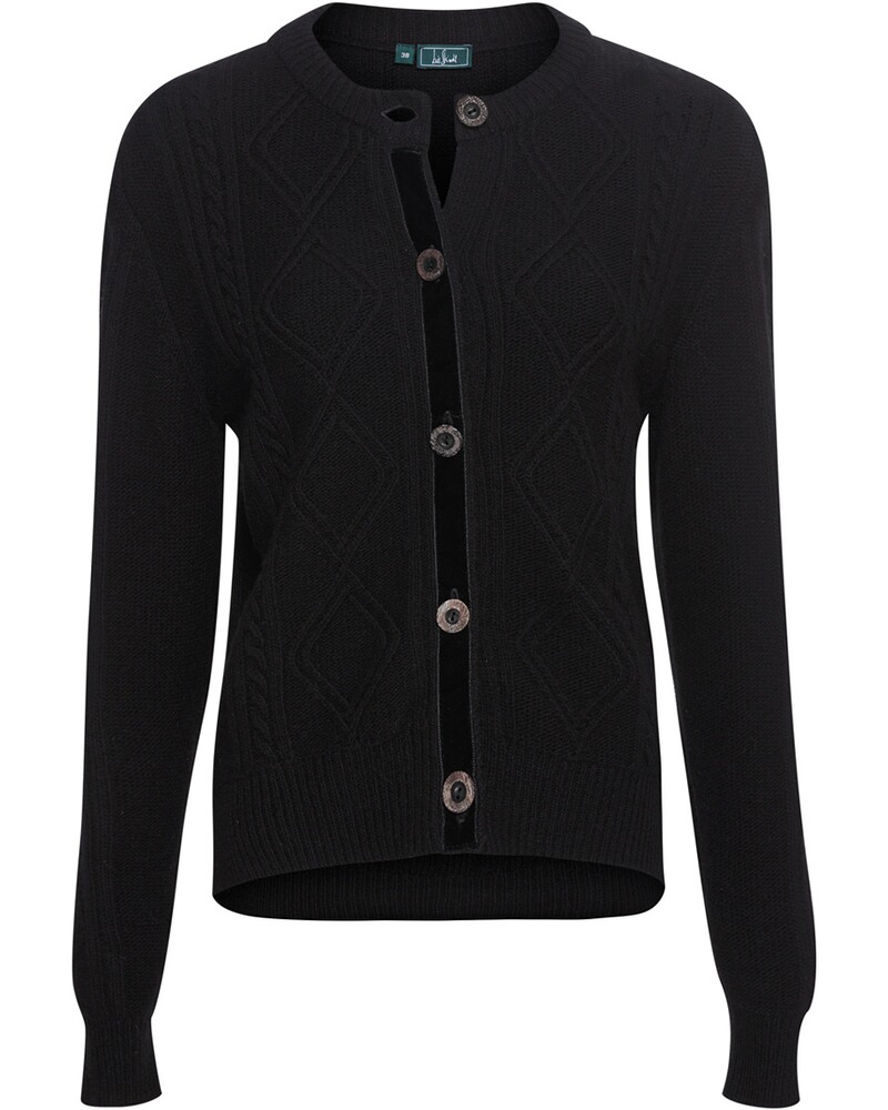 Strickjacke mit Samtband