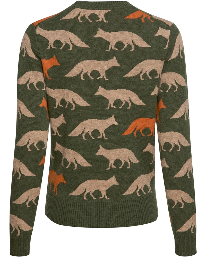 Pullover mit Fuchs-Intarsie, Brigitte von Schönfels