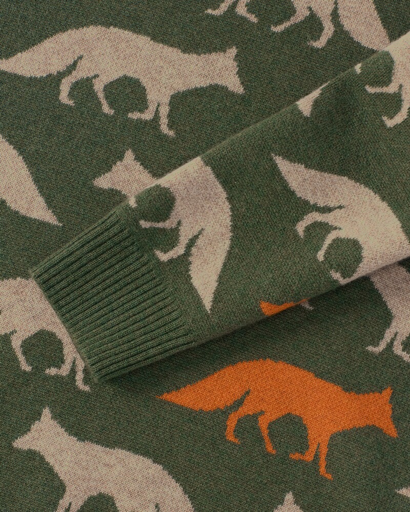 Pullover mit Fuchs-Intarsie, Brigitte von Schönfels