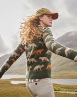 Pullover mit Fuchs-Intarsie, Brigitte von Schönfels