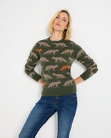 Pullover mit Fuchs-Intarsie, Brigitte von Schönfels