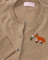 Cardigan mit Fuchsmotiv, Brigitte von Schönfels