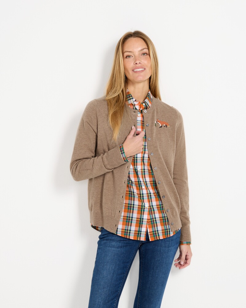 Cardigan mit Fuchsmotiv, Brigitte von Schönfels