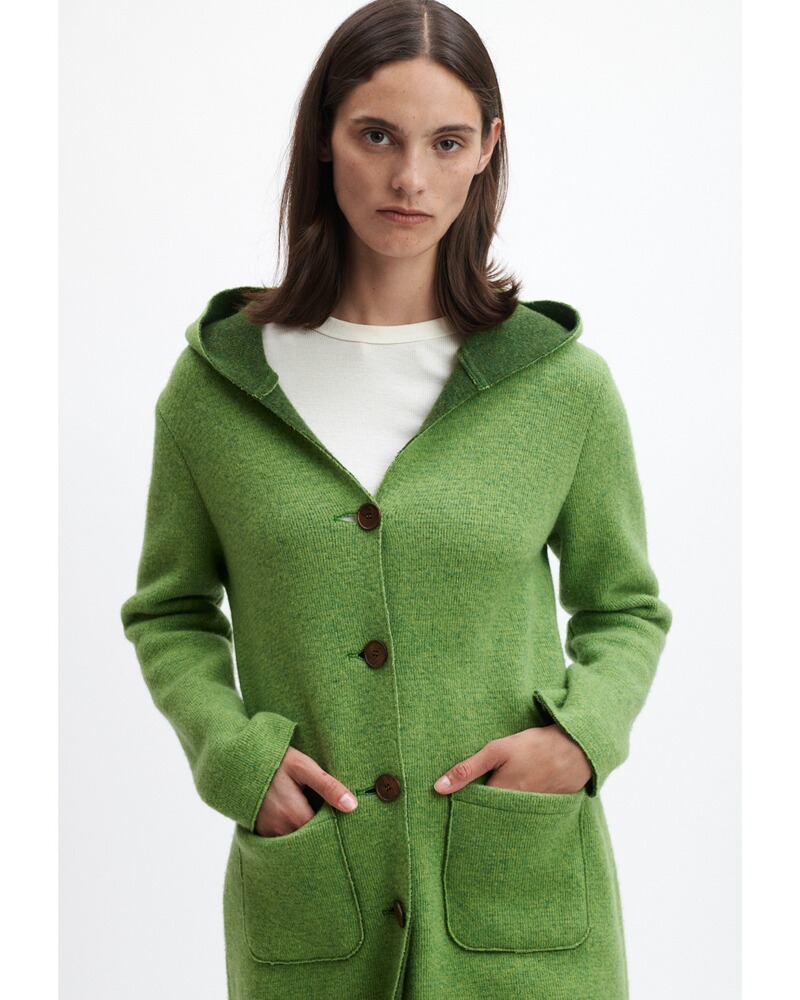 Kapuzen-Strickmantel Alina, Stapf