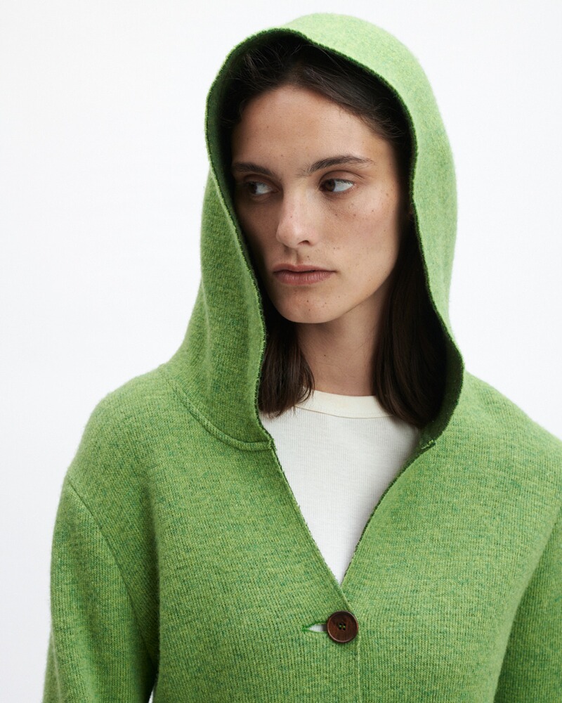 Kapuzen-Strickmantel Alina, Stapf