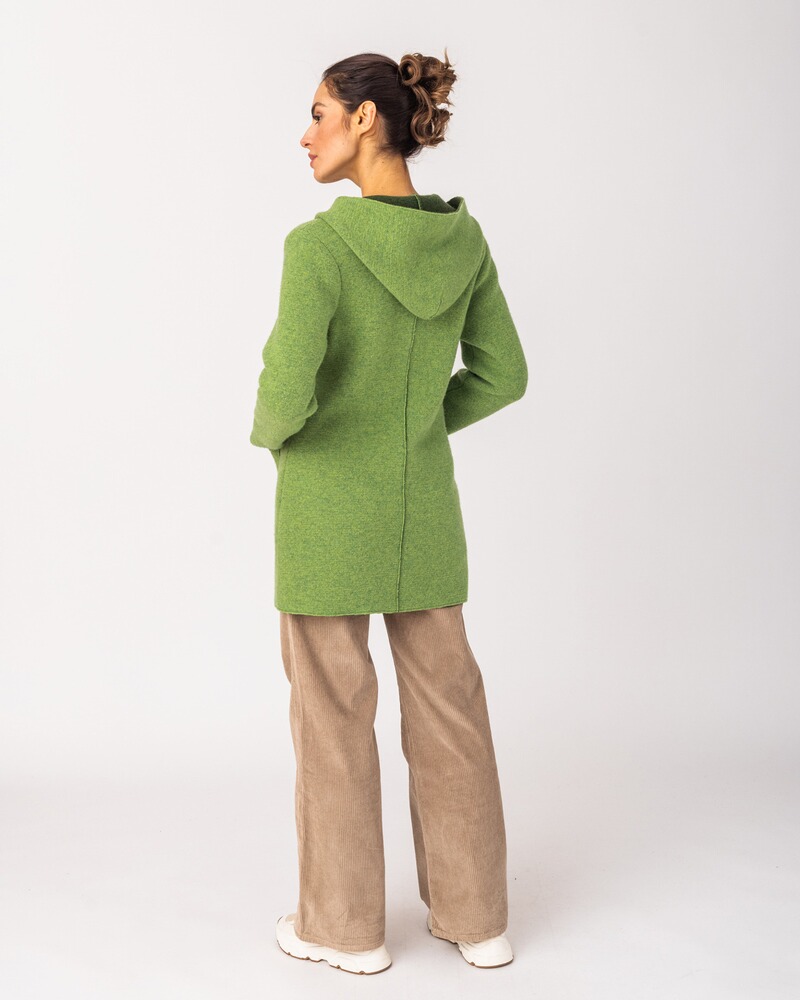 Kapuzen-Strickmantel Alina, Stapf