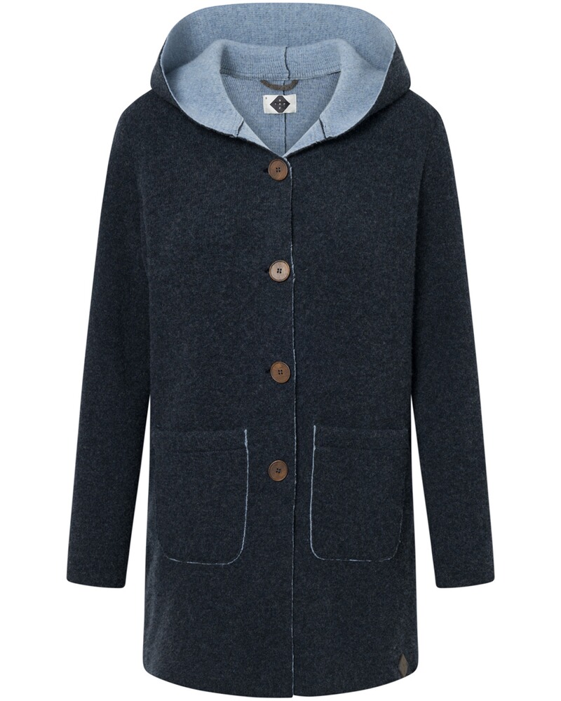 Kapuzen-Strickmantel Alina