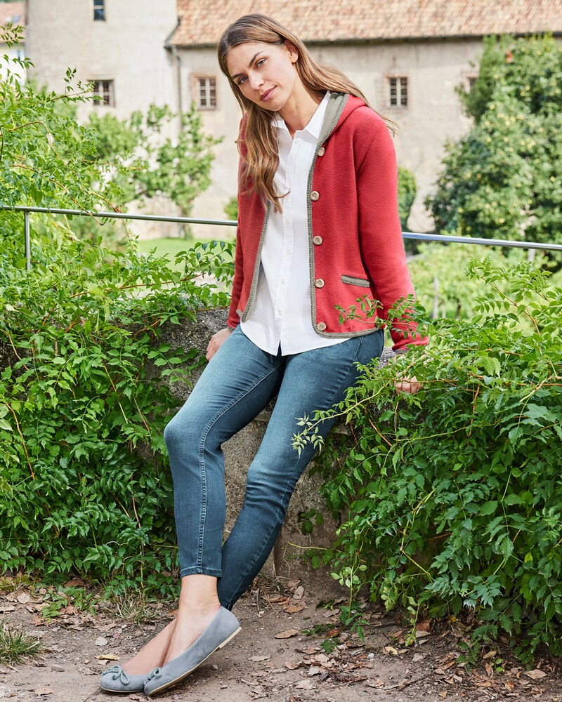 Kapuzen-Strickjacke Malwine, Stapf