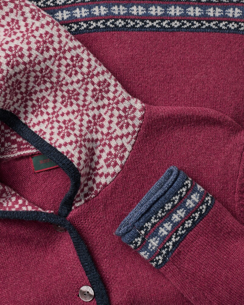 Kapuzen-Cardigan mit Jacquard-Muster, REITMAYER