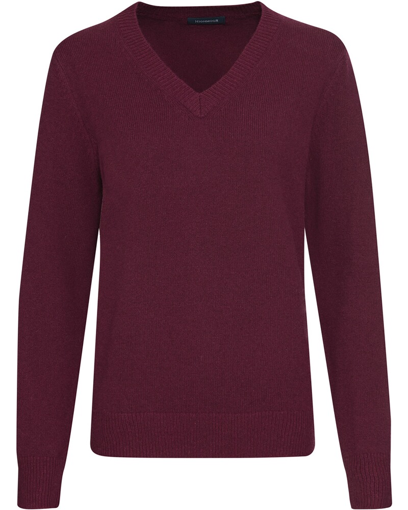 V-Pullover aus Lambswool