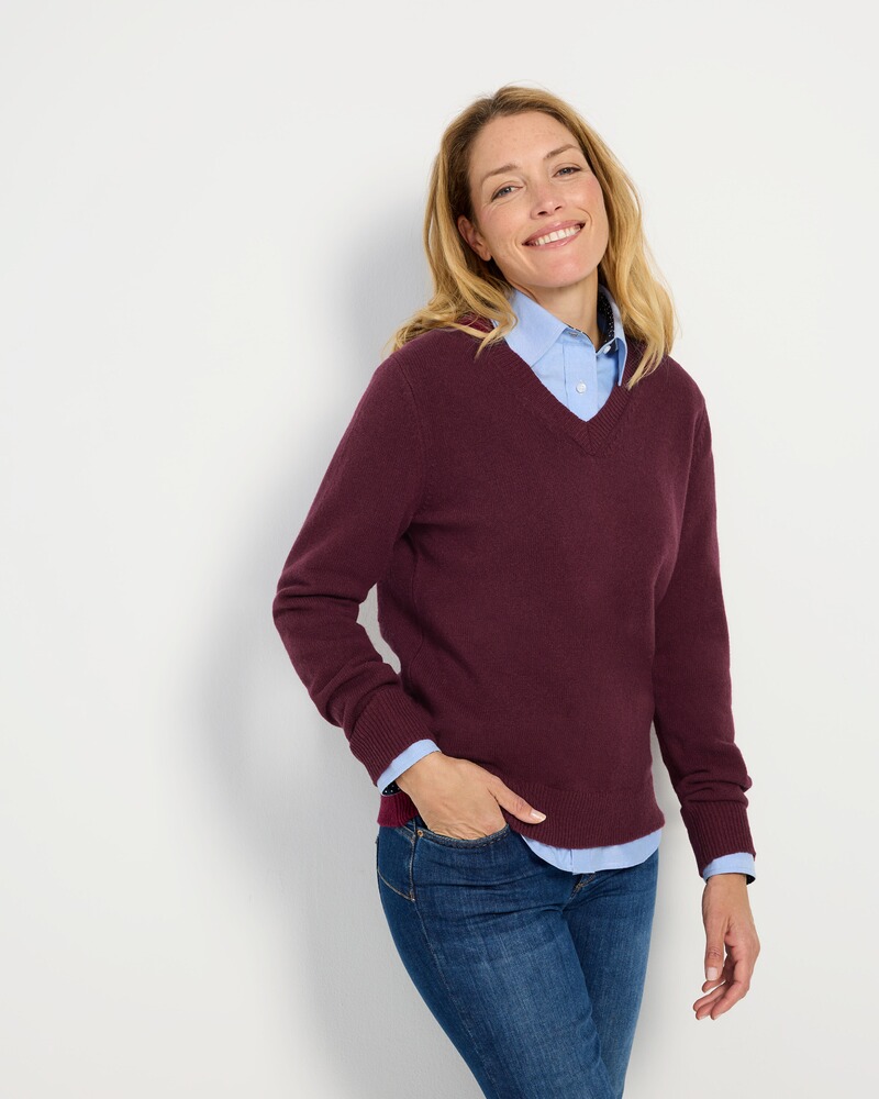 V-Pullover aus Lambswool, HIGHMOOR