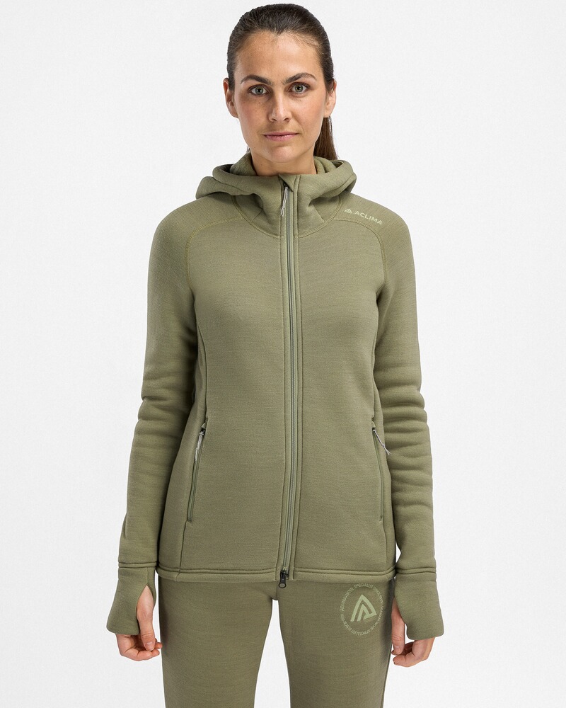 Damen Kapuzenjacke FleeceWool, ACLIMA